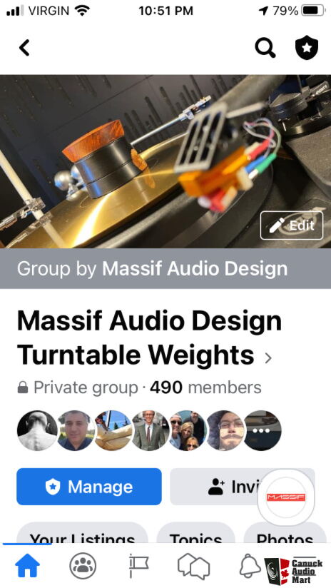 Massif Audio Design Full Mpingo Record Weight
